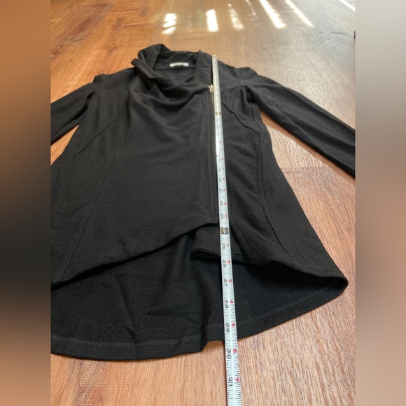 Helmut Lang womens wool sweater jacket cowl neck size petite zip up moto‎ - Picture 5 of 9